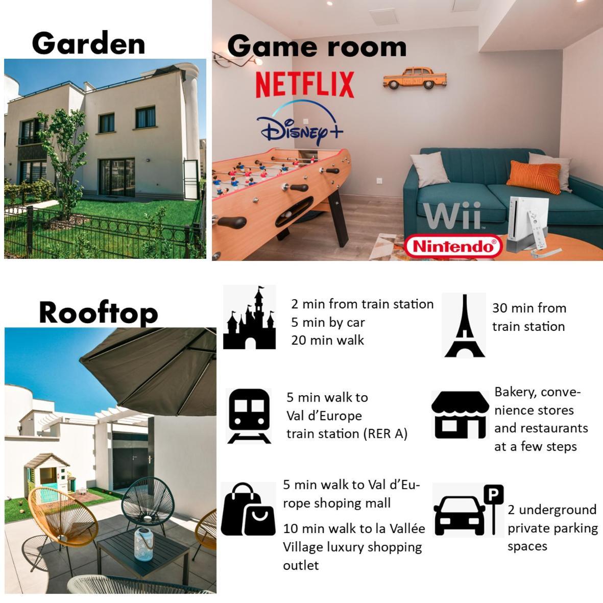 Perfect For Disney, Game Room, Rooftop, Parking Chessy (Seine-et-Marne) Exterior foto
