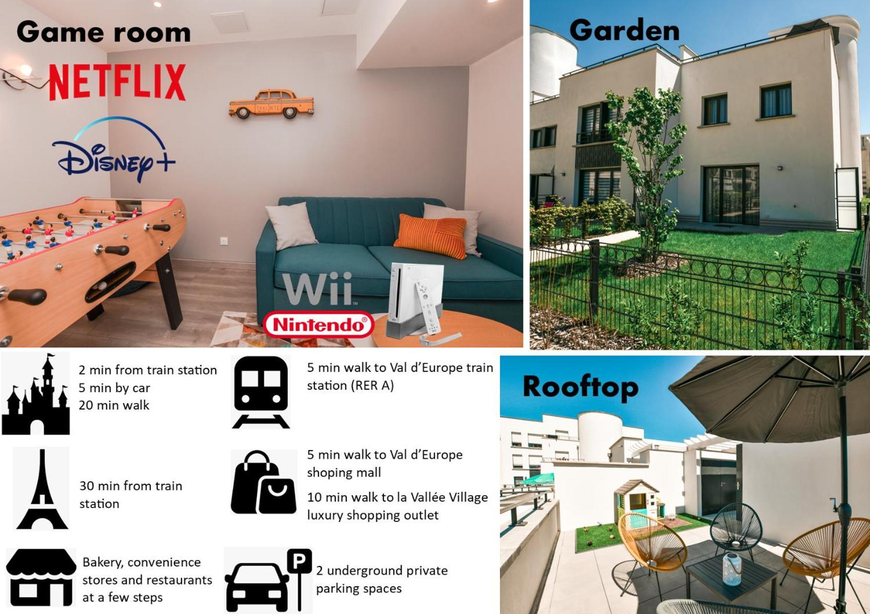 Perfect For Disney, Game Room, Rooftop, Parking Chessy (Seine-et-Marne) Exterior foto